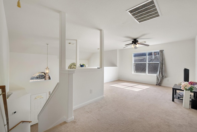 interior space with a wealth of natural light and ceiling fan