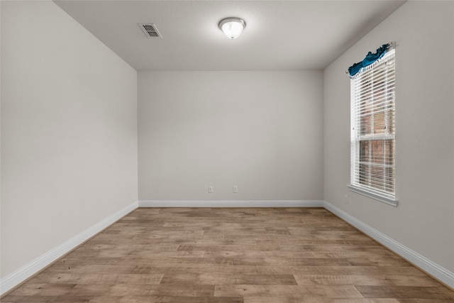 empty room featuring light wood-type flooring