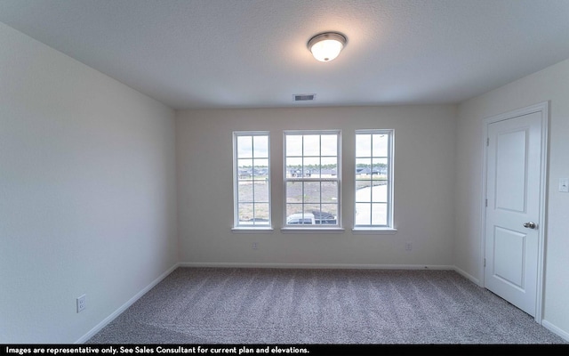 unfurnished room with carpet floors