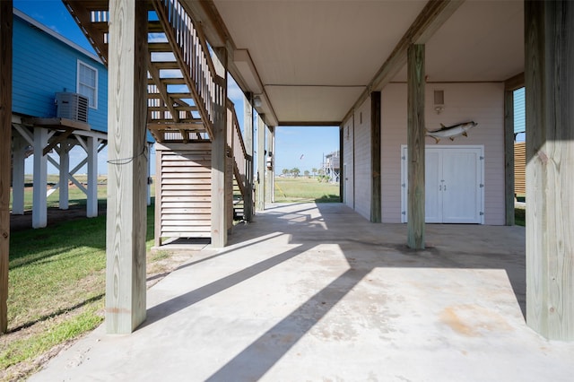 view of patio / terrace with central AC unit