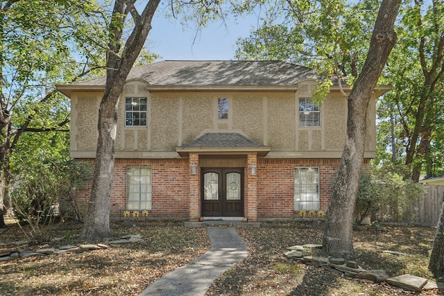 view of front of house with french doors