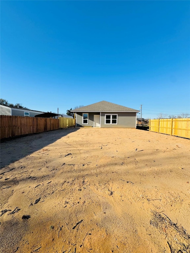 view of back of property