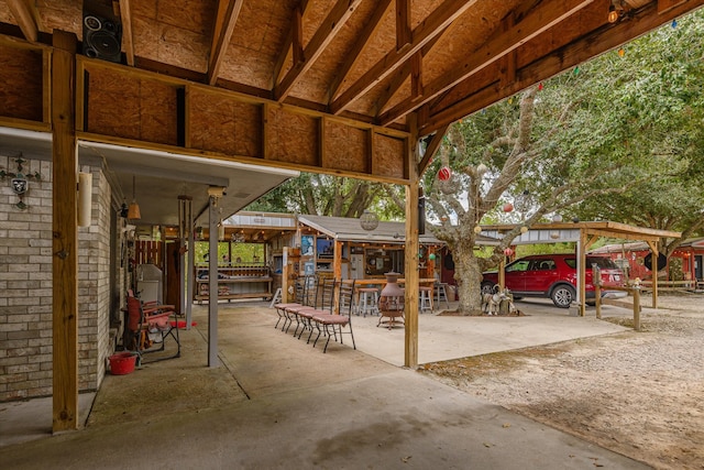 view of patio / terrace with exterior bar