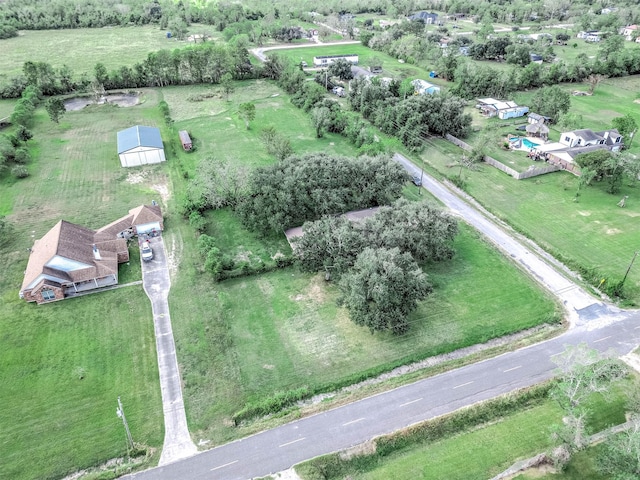 drone / aerial view featuring a rural view