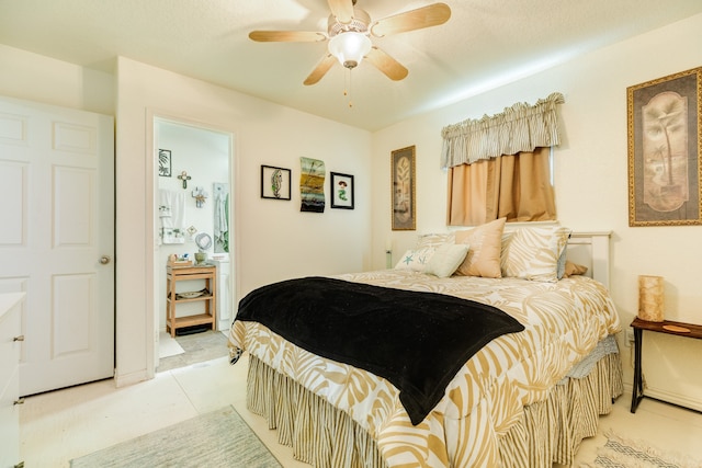 bedroom with ceiling fan