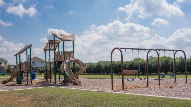 view of playground featuring a yard