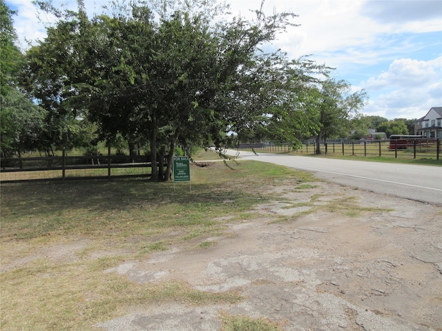 view of street featuring a rural view