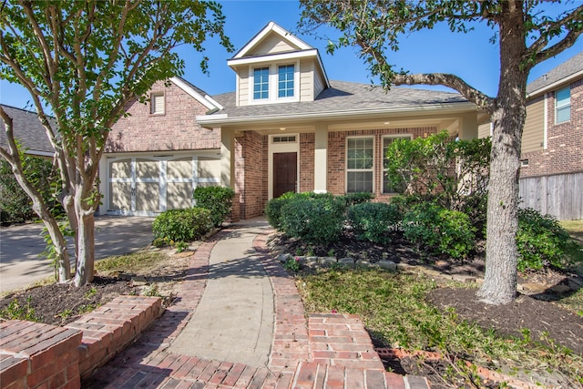 view of front of home featuring a garage