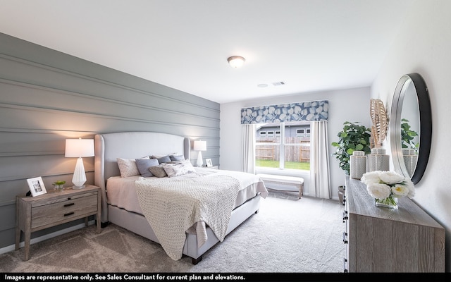 bedroom with carpet flooring