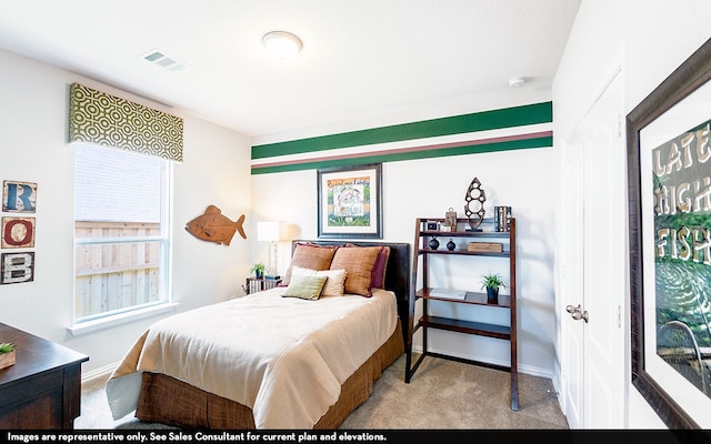 view of carpeted bedroom