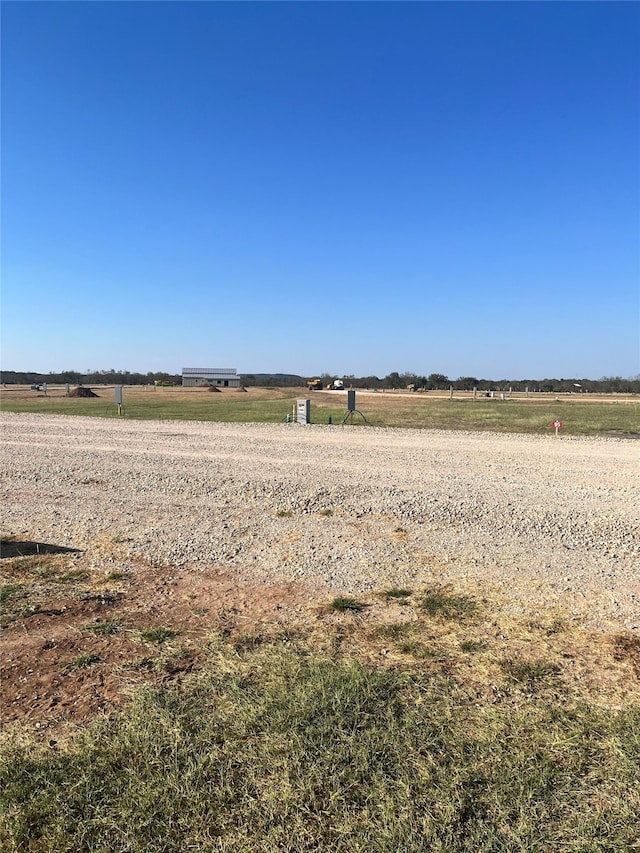 view of yard with a rural view