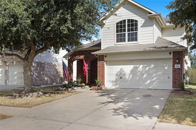 view of front of house featuring a garage