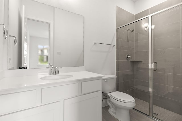 4622 Sycamore Way Rd, Fulshear, TX 77441 - full bath with vanity, a stall shower, and tile patterned flooring