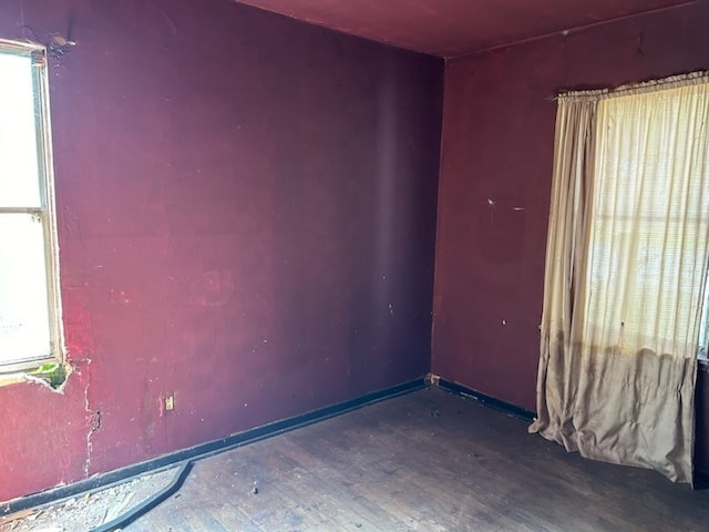 empty room with wood-type flooring