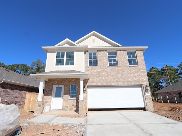 view of front of home featuring a garage