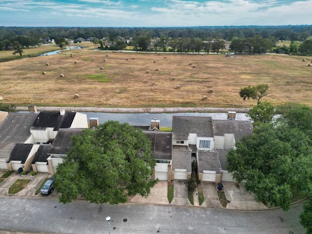 bird's eye view with a rural view