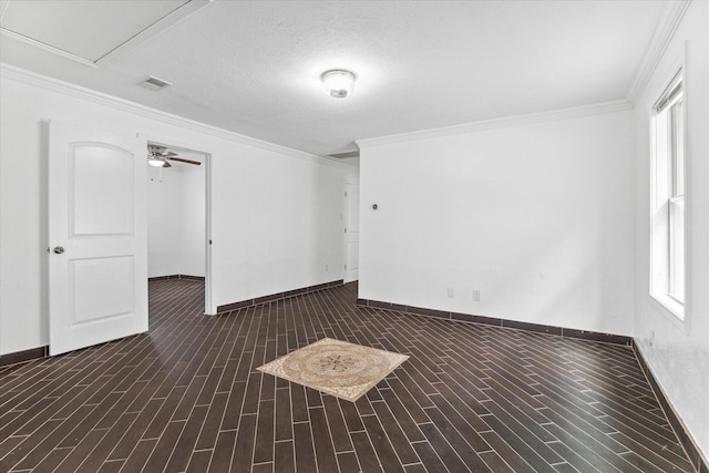 11126 Timber Crest Dr, Houston, TX 77065 - unfurnished room featuring healthy amount of natural light, crown molding, wood finished floors, and baseboards
