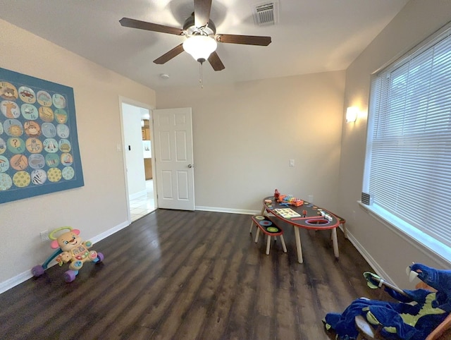 misc room featuring dark hardwood / wood-style flooring