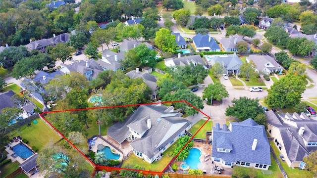 birds eye view of property