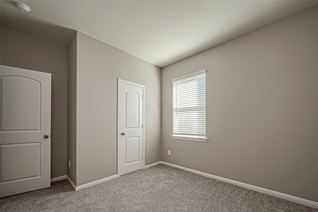 unfurnished bedroom featuring carpet flooring and a closet