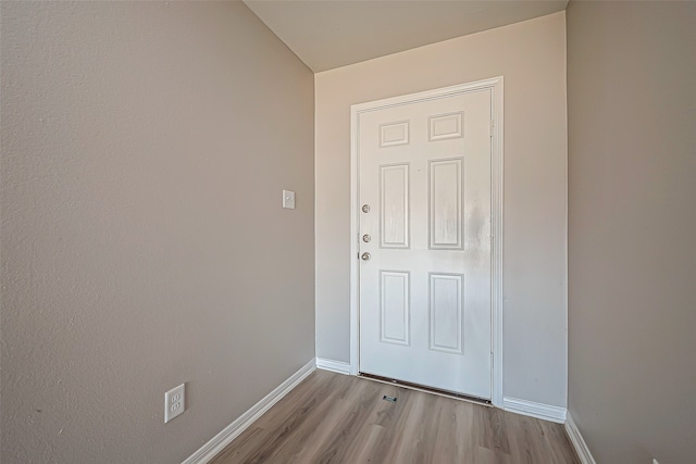 entryway with light wood-type flooring