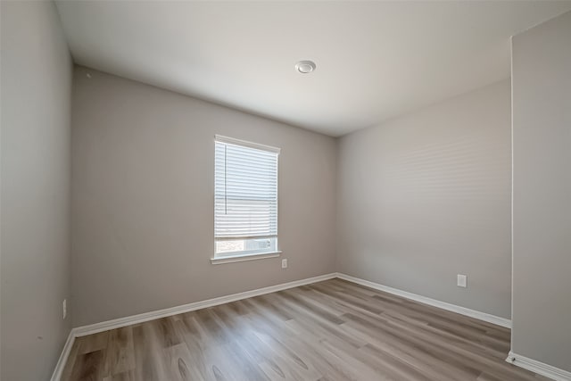 empty room featuring light wood-type flooring