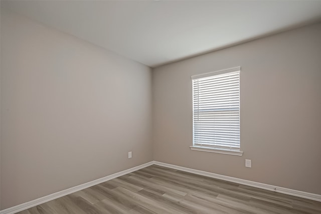 empty room featuring light wood-type flooring