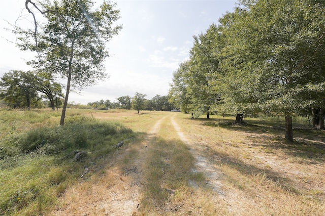 view of street with a rural view