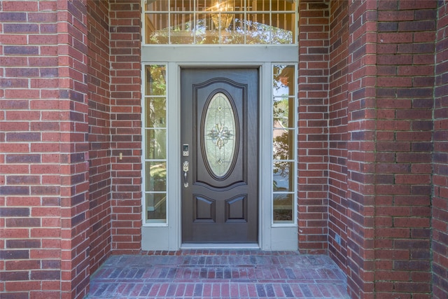 view of doorway to property