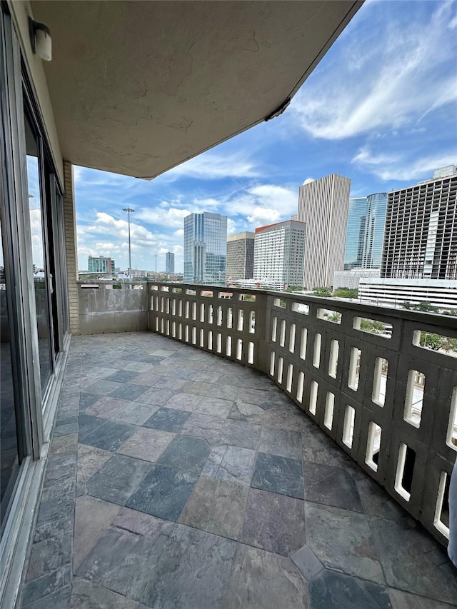 balcony with a view of skyline