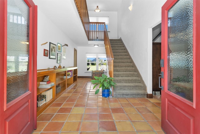 view of tiled foyer