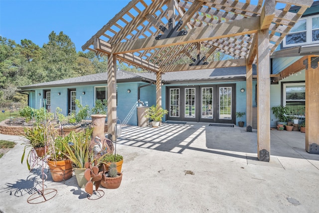 view of patio / terrace featuring a pergola