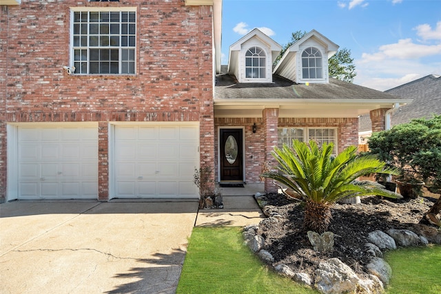 view of front of home featuring a garage