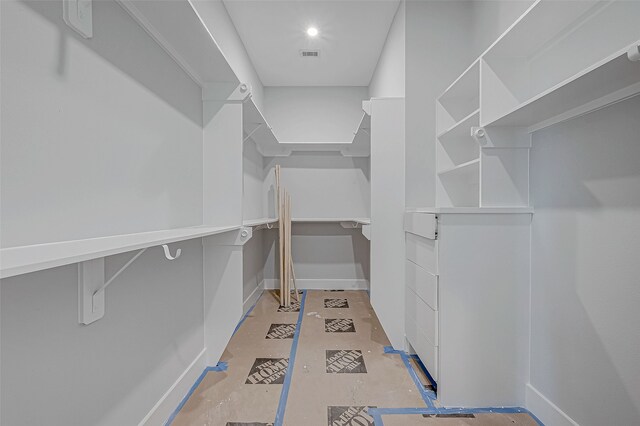 view of walk in closet