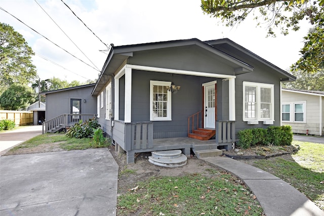 view of bungalow