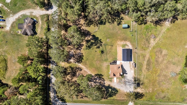 drone / aerial view with a rural view