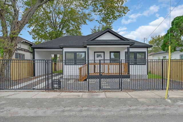 view of bungalow-style home