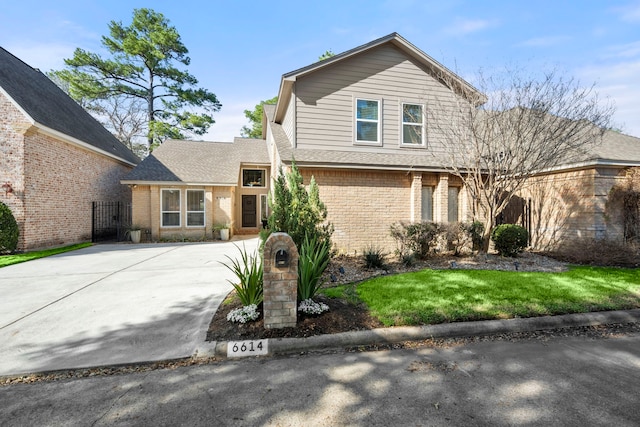 view of front property with a front lawn