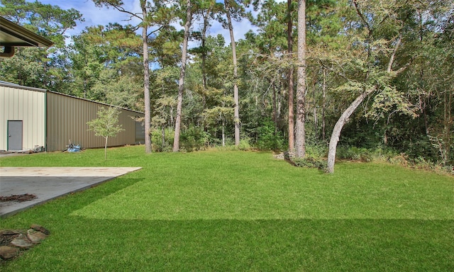 view of yard with a patio