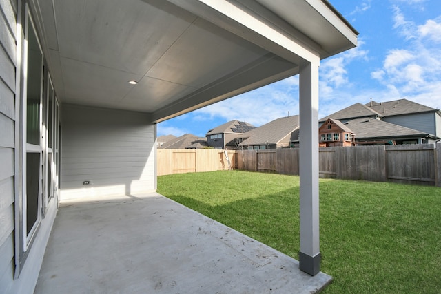 view of yard with a patio area