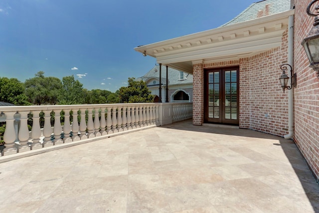 view of patio with french doors