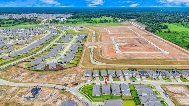 aerial view with a residential view