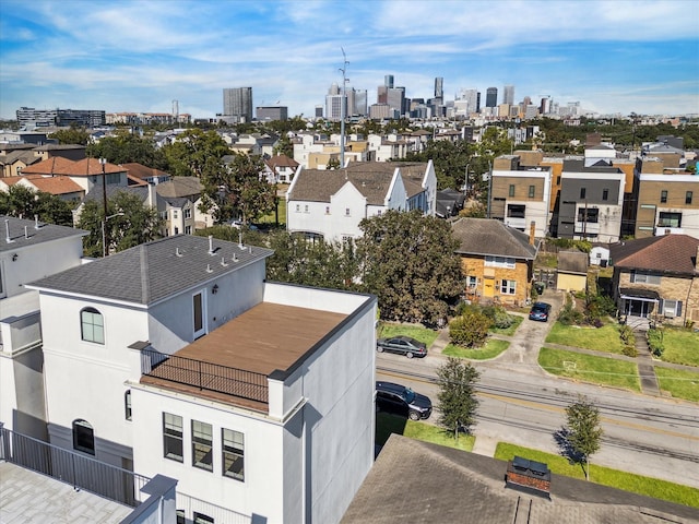 drone / aerial view featuring a view of city