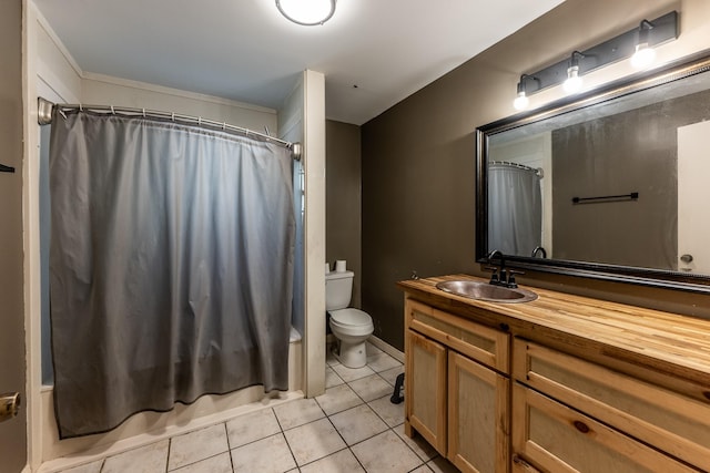 12 Dove St, New Waverly, TX 77358 - bathroom with tile patterned flooring, toilet, shower / tub combo, and vanity