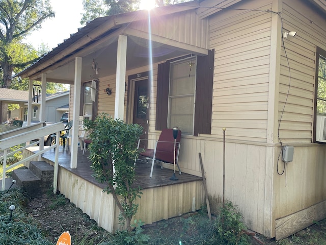 exterior space with covered porch