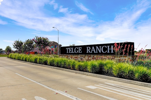 view of community sign