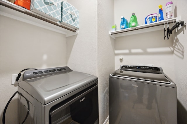 laundry area featuring washer and dryer