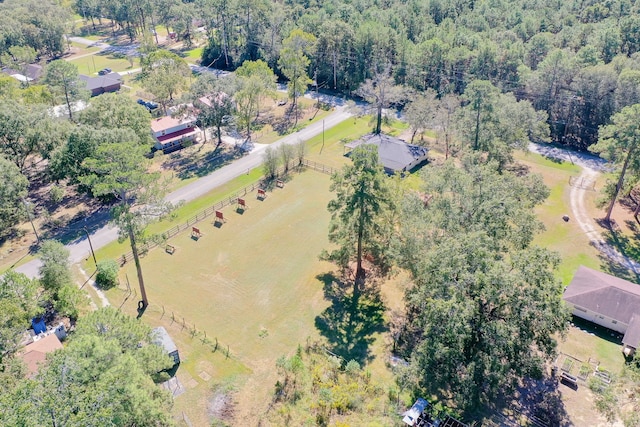 drone / aerial view featuring a rural view