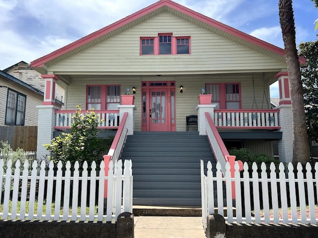 bungalow featuring a porch