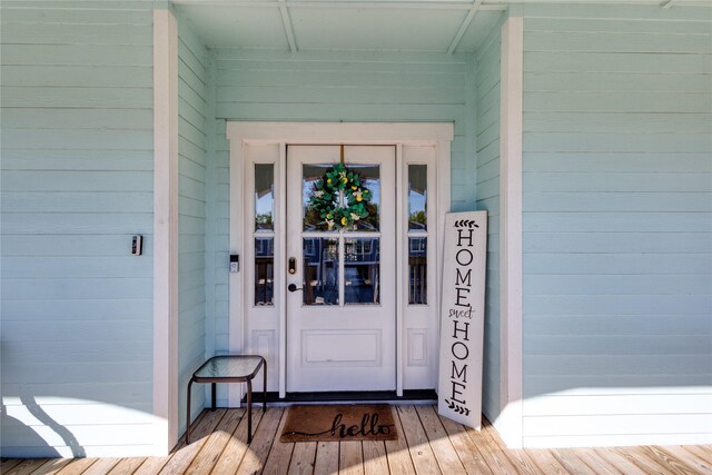 view of doorway to property